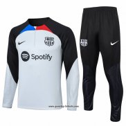 Sweatshirt Trainingsanzug Barcelona 2023-2024 Grau