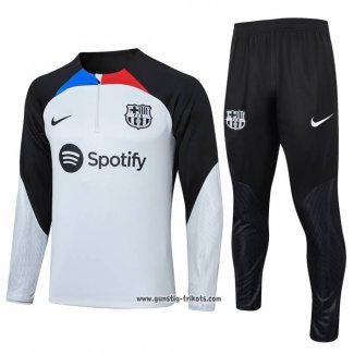 Sweatshirt Trainingsanzug Barcelona 2023-2024 Grau