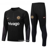 Sweatshirt Trainingsanzug Chelsea 2022-2023 Schwarz