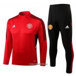 Sweatshirt Trainingsanzug Manchester United 2022-2023 Rot