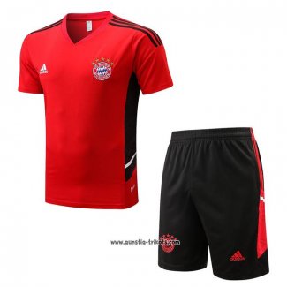 Trainingsanzug Bayern München Kurzarm 2022-2023 Rot - Kurze Hose