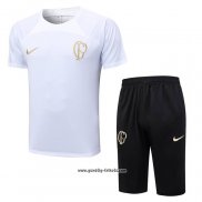 Trainingsanzug Corinthians Kurzarm 2023-2024 WeiB - Kurze Hose