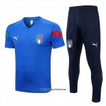 Trainingsanzug Italien Kurzarm 2022-2023 Blau