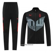 Jacke Trainingsanzug AC Milan 2022-2023 Schwarz