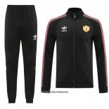 Jacke Trainingsanzug Manchester United 2022-2023 Schwarz