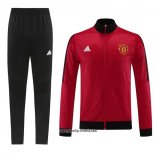 Jacke Trainingsanzug Manchester United 2023-2024 Rot