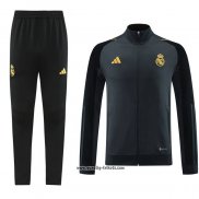 Jacke Trainingsanzug Real Madrid 2023-2024 Grau