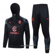 Sweatshirt Trainingsanzug AC Milan 2023-2024 Schwarz