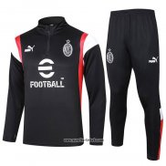 Sweatshirt Trainingsanzug AC Milan 2023-2024 Schwarz