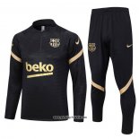 Sweatshirt Trainingsanzug Barcelona 2023-2024 Schwarz