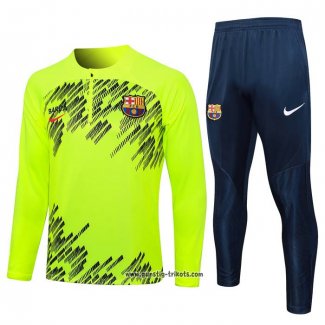 Sweatshirt Trainingsanzug Barcelona 2024-2025 Grun Fluorescente