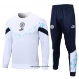 Sweatshirt Trainingsanzug Manchester City 2022 WeiB
