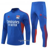 Sweatshirt Trainingsanzug Olympique Lyon 2022-2023 Blau