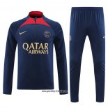 Sweatshirt Trainingsanzug Paris Saint-Germain 2023-2024 Blau