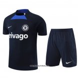 Trainingsanzug Chelsea Kurzarm 2022-2023 Schwarz - Kurze Hose