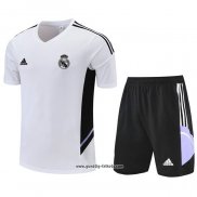 Trainingsanzug Real Madrid Kurzarm 2022-2023 WeiB - Kurze Hose