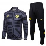 Jacke Trainingsanzug Borussia Dortmund 2022-2023 Schwarz y Grau