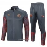 Jacke Trainingsanzug Manchester City 2023-2024 Grau