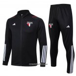 Jacke Trainingsanzug Sao Paulo 2023-2024 Schwarz