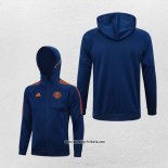 Kapuzenjacke Manchester United 2023-2024 Blau