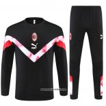 Sweatshirt Trainingsanzug AC Milan 2022 Schwarz