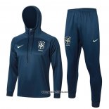 Sweatshirt Trainingsanzug Brasilien 2023-2024 Blau
