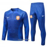 Sweatshirt Trainingsanzug Niederlande 2022-2023 Blau