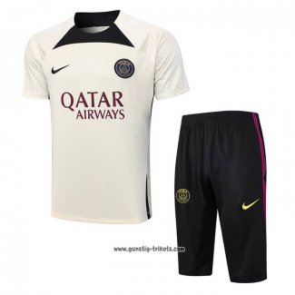 Trainingsanzug Paris Saint-Germain Kurzarm 2023-2024 Albaricoque - Kurze Hose