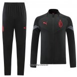 Jacke Trainingsanzug AC Milan 2022-2023 Schwarz