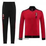 Jacke Trainingsanzug AC Milan 2023-2024 Rot
