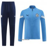 Jacke Trainingsanzug Manchester City 2022-2023 Blau