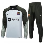 Sweatshirt Trainingsanzug Barcelona 2023-2024 Grau