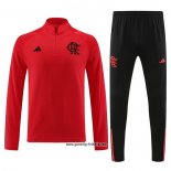 Sweatshirt Trainingsanzug Flamengo 2023-2024 Rot