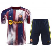 Trainingsanzug Barcelona Kurzarm 2023 Blau y Rot - Kurze Hose