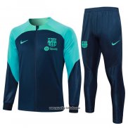 Jacke Trainingsanzug Barcelona Kinder 2023-2024 Blau