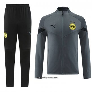 Jacke Trainingsanzug Borussia Dortmund 2022-2023 Grau