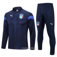 Jacke Trainingsanzug Italien 2022-2023 Blau Oscuro