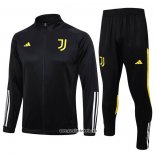 Jacke Trainingsanzug Juventus 2023-2024 Schwarz