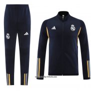 Jacke Trainingsanzug Real Madrid 2023-2024 Blau