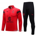 Sweatshirt Trainingsanzug AC Milan 2022-2023 Rot