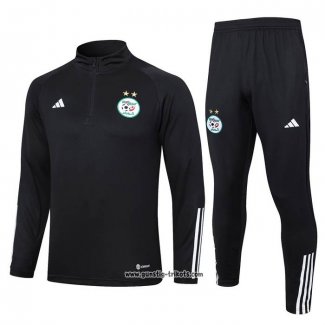 Sweatshirt Trainingsanzug Algerien 2023-2024 Schwarz