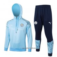 Sweatshirt Trainingsanzug Manchester City 2023-2024 Blau Claro