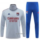 Sweatshirt Trainingsanzug Olympique Lyon 2022 Grau