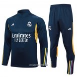 Sweatshirt Trainingsanzug Real Madrid 2023-2024 Blau