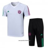 Trainingsanzug Bayern München Kurzarm 2023-2024 WeiB - Kurze Hose