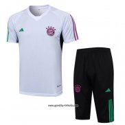 Trainingsanzug Bayern München Kurzarm 2023-2024 WeiB - Kurze Hose