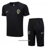 Trainingsanzug Corinthians Kurzarm 2023-2024 Schwarz - Kurze Hose